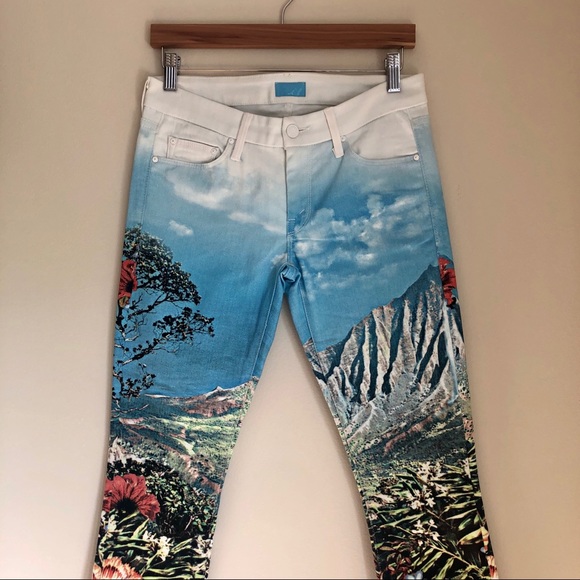 MOTHER Looker Skinny Ankle Crop Jeans Paradise 26 - Picture 4 of 16